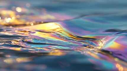 Colorful water iridescent surface