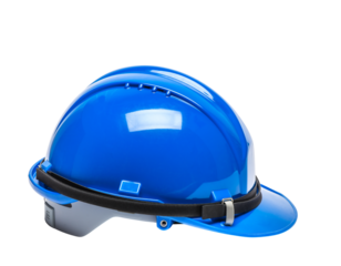 Blue Hard Hat Safety Helmet on a Black Background protective gear construction