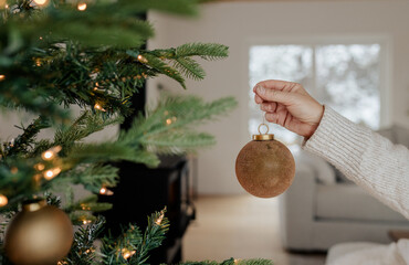Decorating the Christmas tree