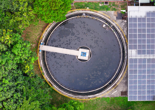 Solar Powered Wastewater Treatment Clarifier Facility