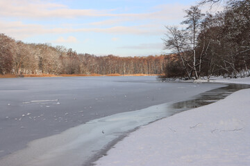 Winterlicher Grunewaldsee in Berlin