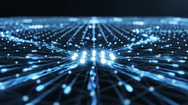 Fiber Optics Blue Technology Network Background