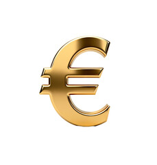 Fototapeta premium Golden Euro Currency Symbol 3D Rendering