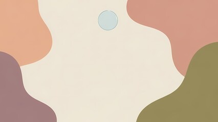 柔らかい色調の抽象的な背景が穏やかに広がるデザイン