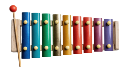 Brightly colored xylophone providing musical education and playtime for toddlers and young children, promoting creativity