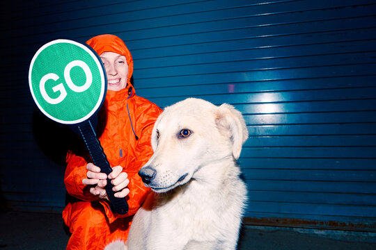 Night Walk with Dog