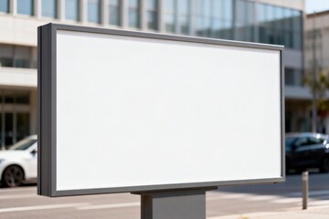 Blank billboard in urban setting