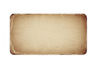 Vintage paper label isolated on transparent background