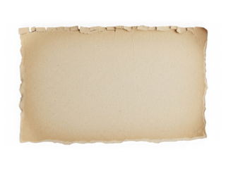 Vintage paper texture isolated on transparent background