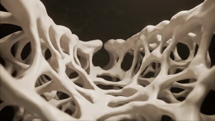 Abstract 3d rendered white organic structure with intricate details and texture