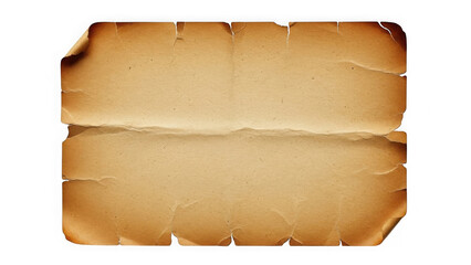 Vintage paper texture isolated on transparent background
