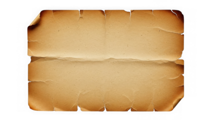 Vintage paper texture isolated on transparent background