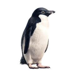 Fototapeta premium Isolated emperor penguin standing on white background