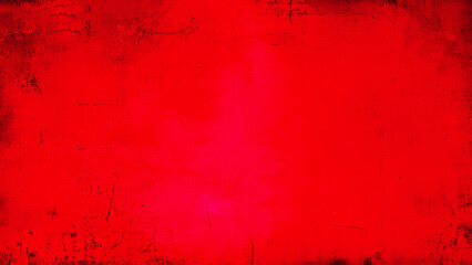 Obraz premium Red in grunge style for portraits, posters. Grunge textures backgrounds. Abstract grunge cracked concrete wall.