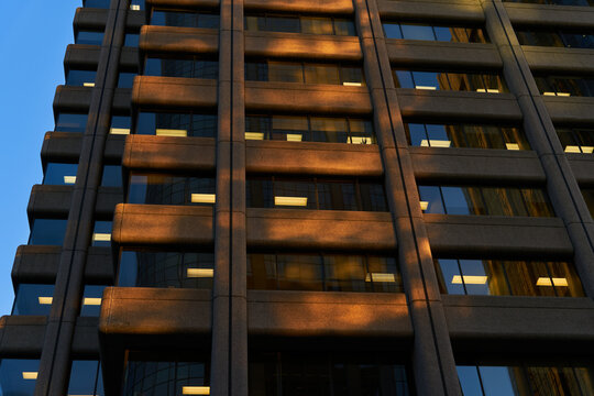 Sunlit Modern Office Buildings in Downtown Calgary