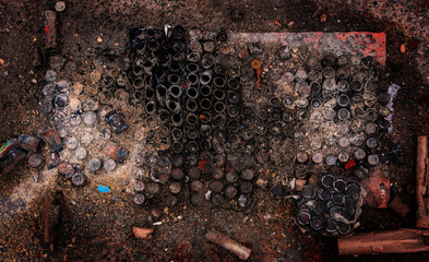 Feuerwerksabfall am Neujahrstag