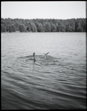 Handstand under the water