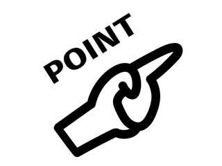 vector hand icon　point
