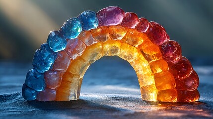 Colorful Rainbow Arch on a Surface