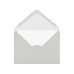 Elegant white envelope open on black background