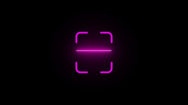 scan icon animation. 4k video 