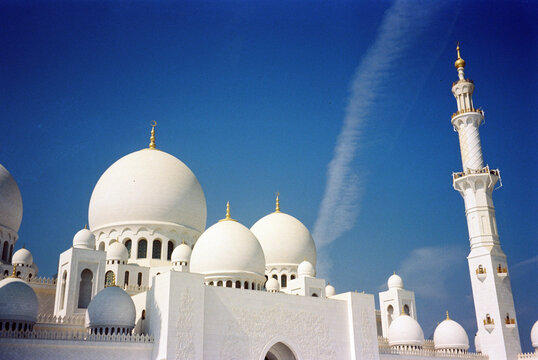 White Domes and Minaret, Abu Dhabi
