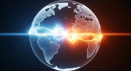 Global Power Balance Abstract Concept