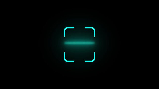 scan icon animation. 4k video 