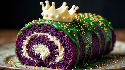 Festive Purple Roll Cake Delight