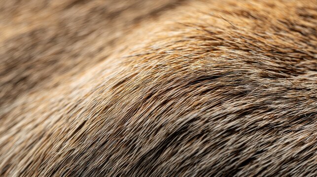 Macro close-up of mule deer fur texture in warm natural light