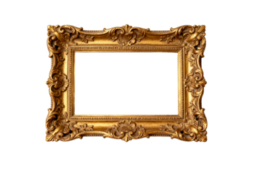 Elegant Golden Ornate Picture Frame