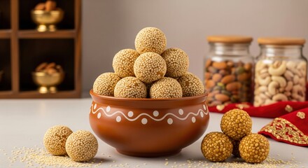 Traditional Indian Tilgul Ladoo: Delicious Festive Sesame Sweets