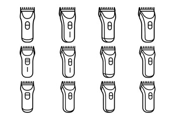 Cordless trimmer shading patch icon pads minimal grip tile boundary vector ridge