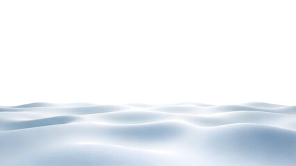 Fototapeta premium Serene snowy landscape with gentle hills and soft white light