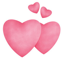 Watercolor Valentine Heart Illustration. Perfect for Valentine's Day invitations, wedding stationery, and digital scrapbooking.