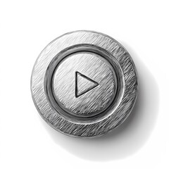 Digital start button in vector style, representing activation point in software or tech systems