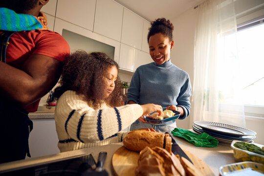 Family time in the kitchen