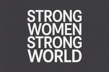 Obraz premium Empowering message for strong women and a better world together