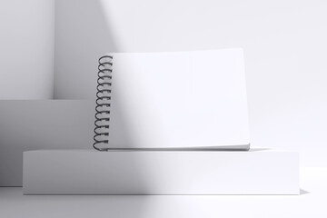 Realistic landscape notebook blank