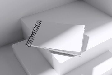 Realistic landscape notebook blank