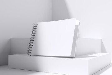 Realistic landscape notebook blank