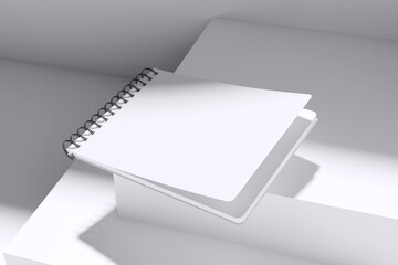 Realistic landscape notebook blank