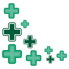 Obraz premium Medical Cross Corner