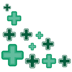 Obraz premium Medical Cross Corner