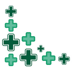 Fototapeta premium Medical Cross Corner