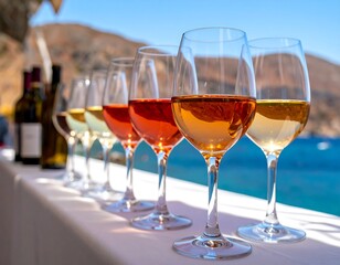 Wine tasting by the sea