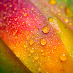 Colorful Mango Texture With Water Drops
