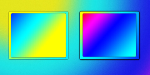 Abstract Gradient Frames Design with Grainy Noise Texture Background