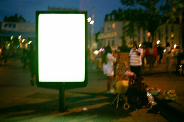Advertising backlight Publicity ad 