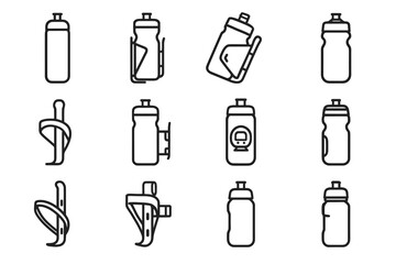 Access city bottle mount metro urban vector icon grip loop top bike